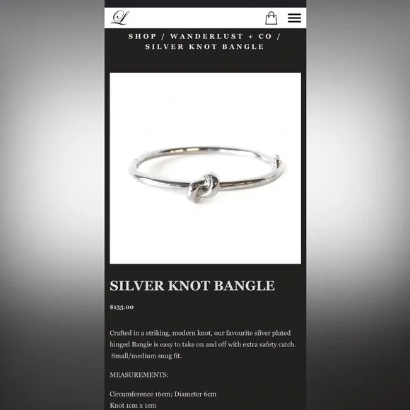 Wanderlust + Co 🌙 18k Filled Rose Gold, Knot Bangle - Picture 6 of 13